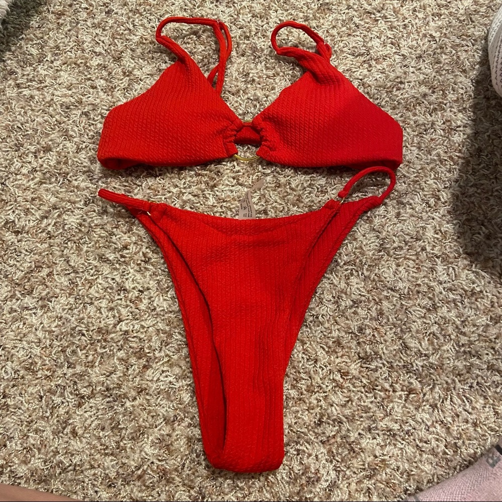 Red bathing suit
